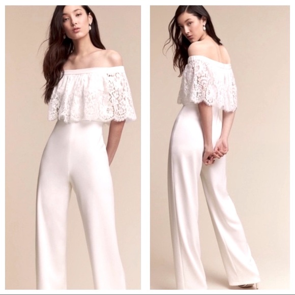 BHLDN Theia Mila Jumpsuit in White - Picture 1 of 16